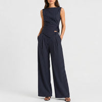 Navy Pinstripe