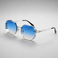 Silver/Blue