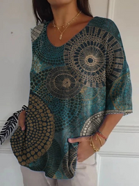 Teal & Gold Print
