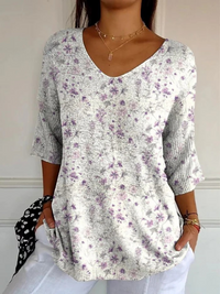 Gray & Purple Floral