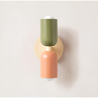 Green / Pink & Beige