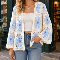White Blue Floral Pattern