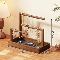 Walnut Three-Rod (Black Felt)