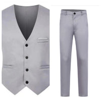 Gray waistcoat + trousers
