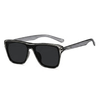 Transparent Gray Frame with Black Gray Lenses