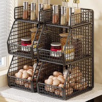 Black - 3-Tier (Single Column) Pack of 2