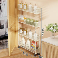 Mobile Four-Tier White L40cm W9cm