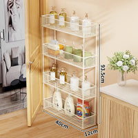 Floorstanding White Four-Tier 40×12 cm