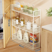 Floor-Standing White Three-Tier (40×12cm)