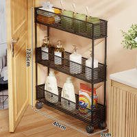 Mobile Three-Tier Black, 40×9cm