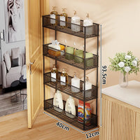 Floor-Standing - Four-Tier Black (40cm x 12cm)