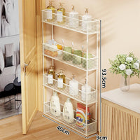 Floor-Standing Four-Tier White 40x9cm