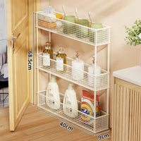 Floor-Standing White 3-Tier (40x9 cm)