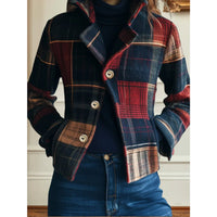 Navy & Burgundy Plaid